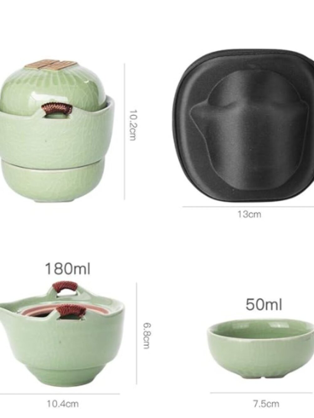 Travel Ceramic Tea Pot Set - NEW! - Picture 9 of 11
